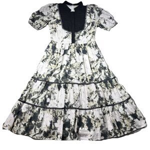 Wayward Fancies eShatki Tiered Midi Dress Peasant Boho Cottagecore Large L208